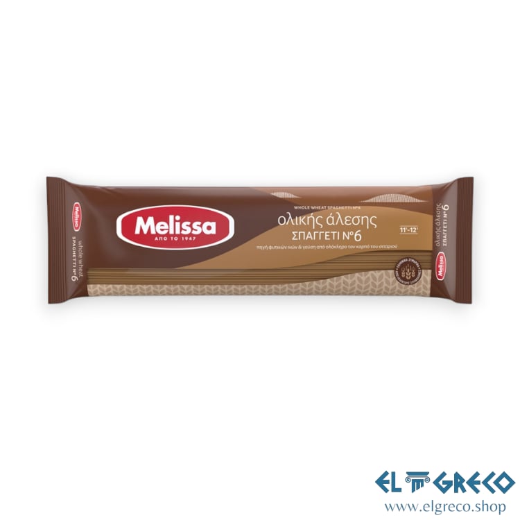 Пълнозърнести Спагети №6 ''Melissa'' 500гр.
