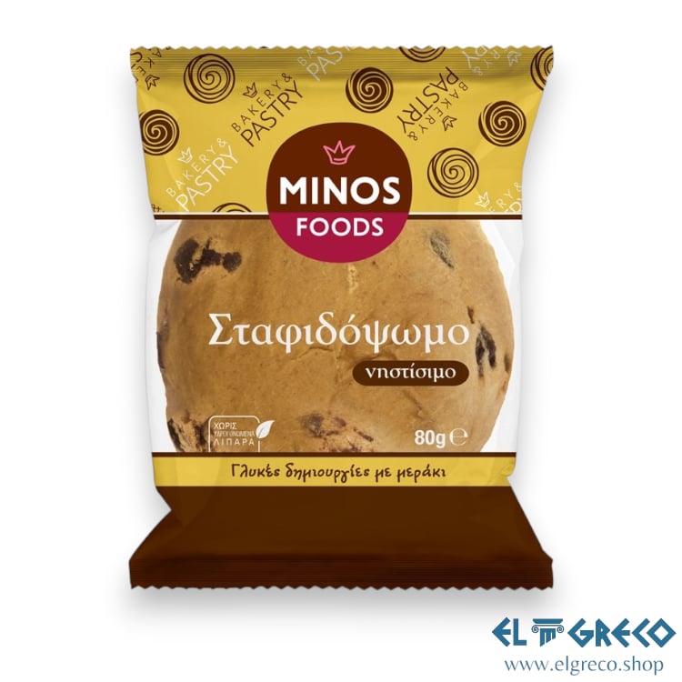 Постен Хляб със Стафиди "Minos" 80гр.