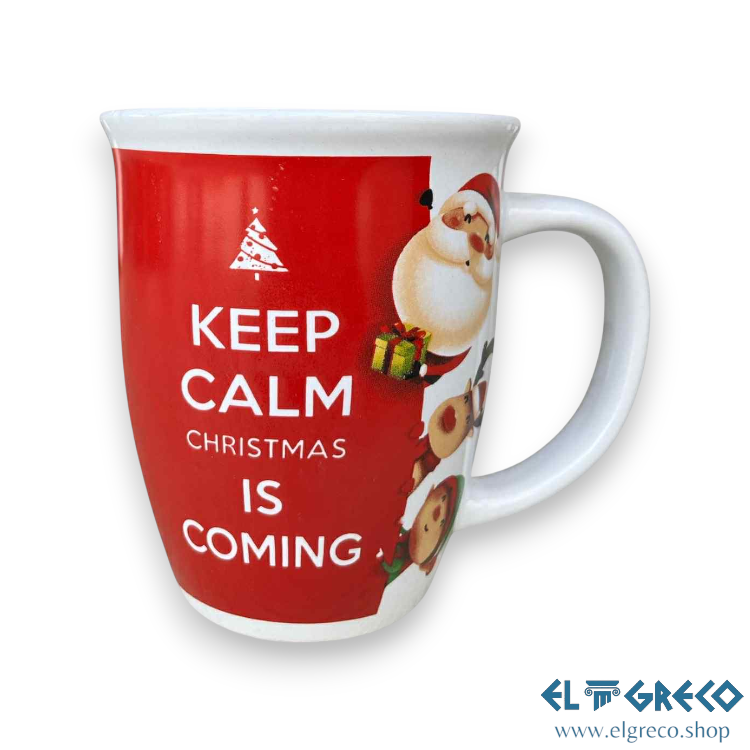 Коледна Чаша за Кафе /  Чай ''Keep Calm Christmas is Coming''  420ml