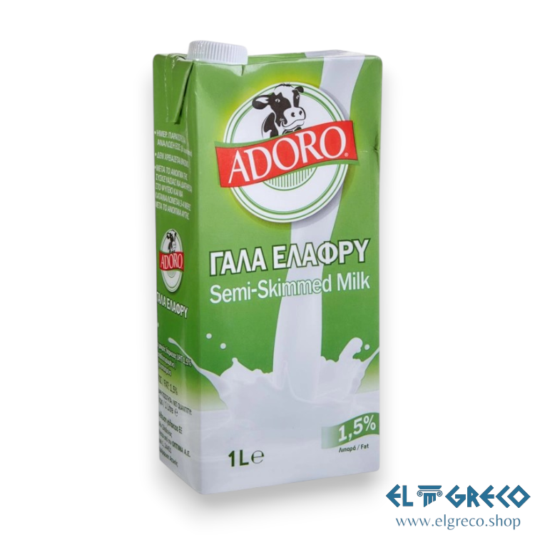 Нискомаслено Дълготрайно Мляко 1,5% "Adoro" 1L