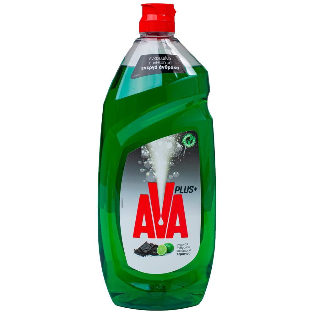 Препарат за съдове "АВА Плюс’’лайм и активен въглен 900мл. – El Greco Shop